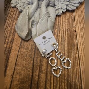 Love Rhinestone Earrings